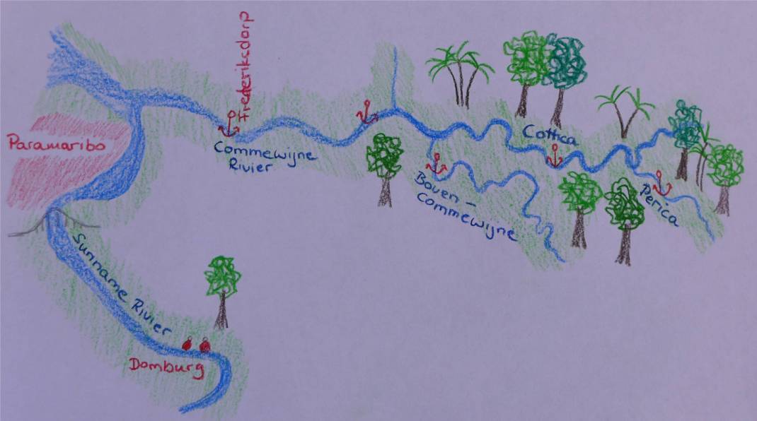 Suriname die Ankerplätze unserer Flusskreuzfahrt