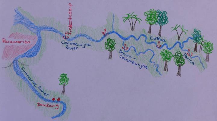 Suriname die Ankerplätze unserer Flusskreuzfahrt