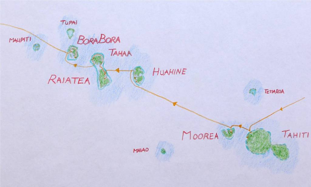 22 Karte Gesellschaftsinseln